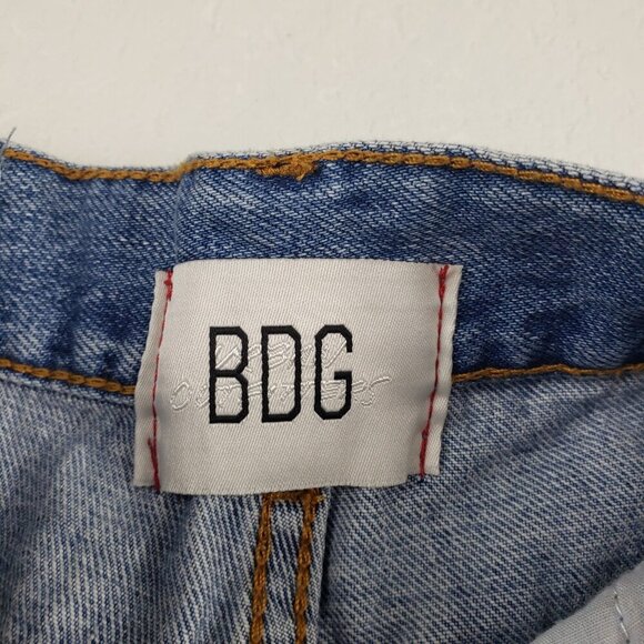 BDG Wide Leg Skater Jean Womens 27 Blue Urban Outfitters Baggy Daisy Distressed - Picture 12 of 15